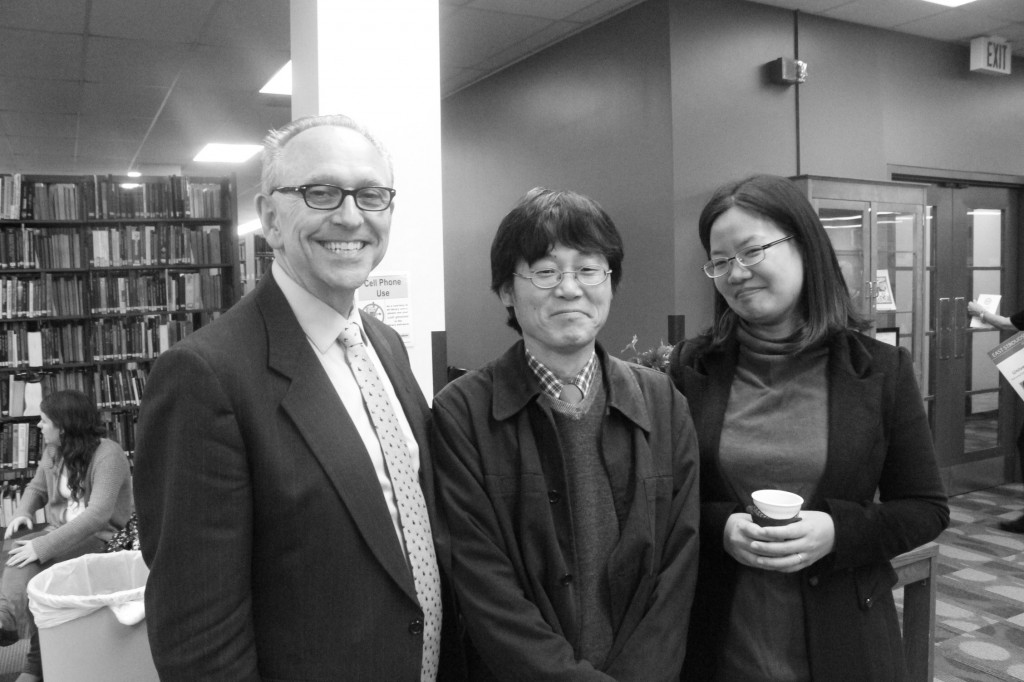 Dr. Heon Kim, center, teaches religious studies at ESU. Photo Credit / Jamie Reese