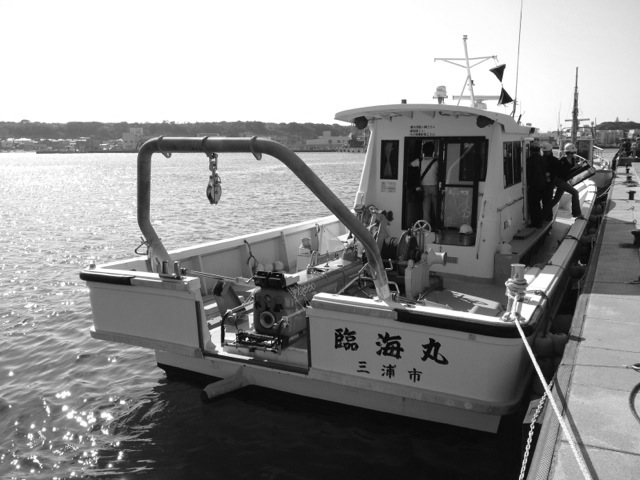 The Picasso, a remotely operated vehicle, on a boat being transported in the Tokyo Bay. Photo Credit / Dr. James Hunt 