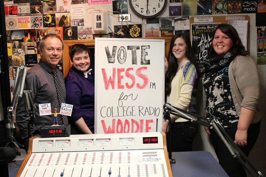 Robert McKenzie, Rhiannon Milliard, Jill Monica, and Kara Fleck are looking for you to vote for WESS. Photo Credit / Jamie Reese