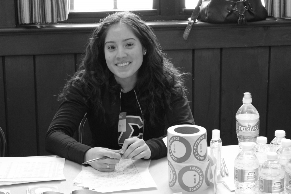 Karla Delamata, Secretary of the Pre-Med Club, was working the registration table. Photo Credit / Jamie Reese