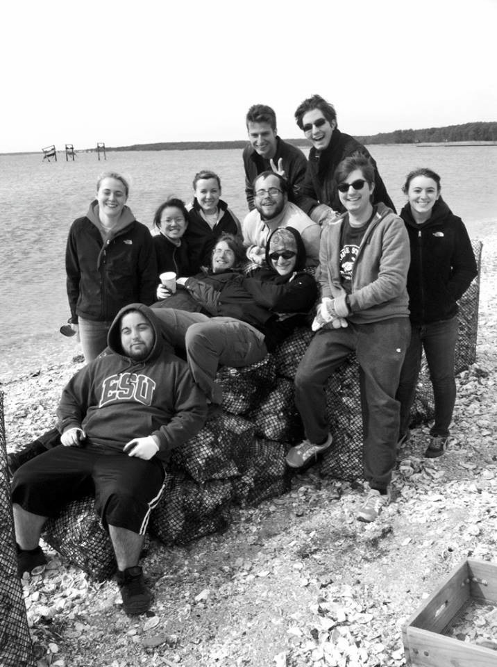 Fifteen members of ESU’s Marine Science Club spent the beginning of spring break doing volunteer work with the Chincoteague Bay Field Station. Photo Courtesy of Rebecca Jasulevicz