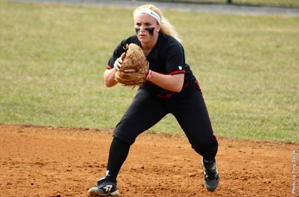 ESU junior Jamie Smith went 2 for 5 with 2 RBIs in Sunday’s doubleheader.  Photo Credit / Tory Stella
