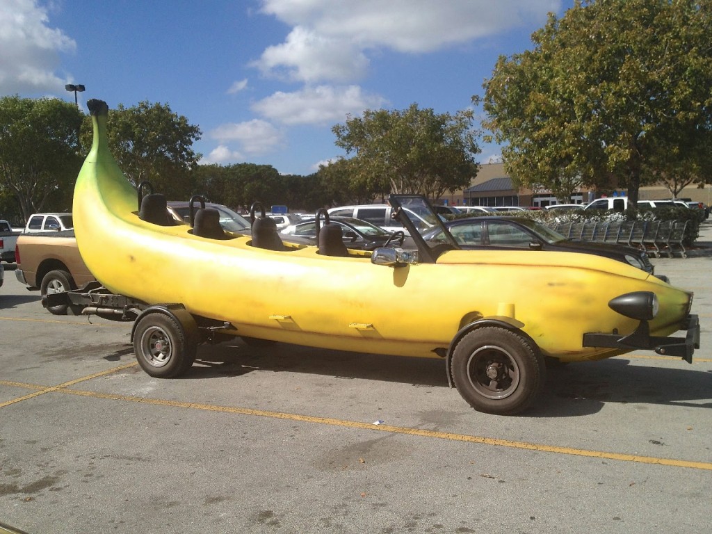 The Courier’s new banana-car is the height of outrageous expenditures. Photo Credit / The Stroud Courier