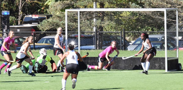 With the goalkeeper out, Emily Howell is the team's last hope. Photo Credit / Ronald Hanaki
