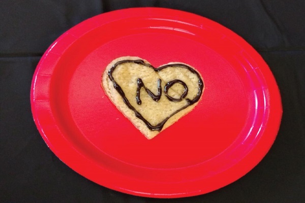 An “Anti-Valentine’s Day” cookie. Photo Courtesy / Edita Bardhi