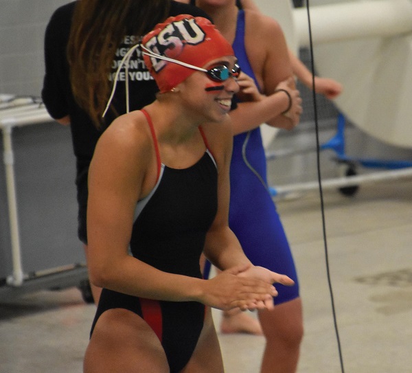 The Warriors relish competing against the PSAC’s best swimming teams. Photo Credit / Ronald Hanaki