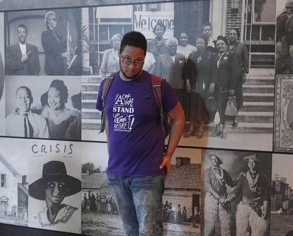 Glenn Williams, sophomore, visiting the Smithsonian Natural Museum of African American History and Culture. Photo Credit / Glenn Williams