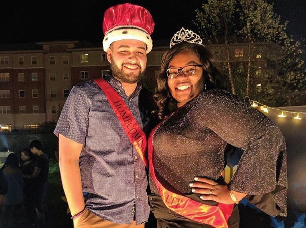 Photo Courtesy / ESU Student Senate Instagram Darian Cruz and Ashlyn Jackson were crowned Homecoming royalty.