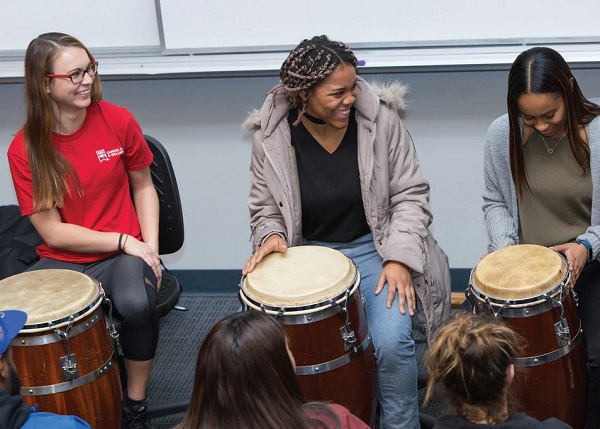 Photo Courtesy / East Stroudsburg University Students enjoy playing cultural instruments.