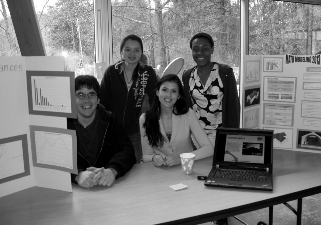 ESU students Travis Dziadual, Wen Wang, Carolyn Romano, and Danielle Wiliams gave a presentation about fracking at the Pocono Environmental Education Center in 2013. Photo Courtesy of Dr. Olivia Carducci
