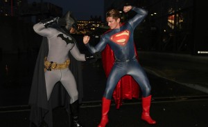 Batman v Superman cosplay at the 2015 New York Comic Con. Photo Credit / Richie S