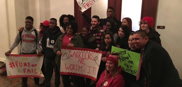 "The rally was really a historic day for out state system of schools and our students," said Dr. Ken Mash, President of APSCUF. ESU students represented our university at the Feb. 8 Harrisburg Fund or Fail Rally.