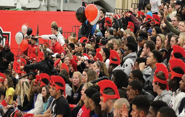 A glimpse of the festivities at the mascot reveal on Jan. 24. Photo Credit / Kristen Flannigan