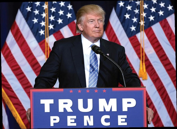 Donald Trump presents a speech to U.S. citizens. Photo Courtesy / Wikimedia Commons